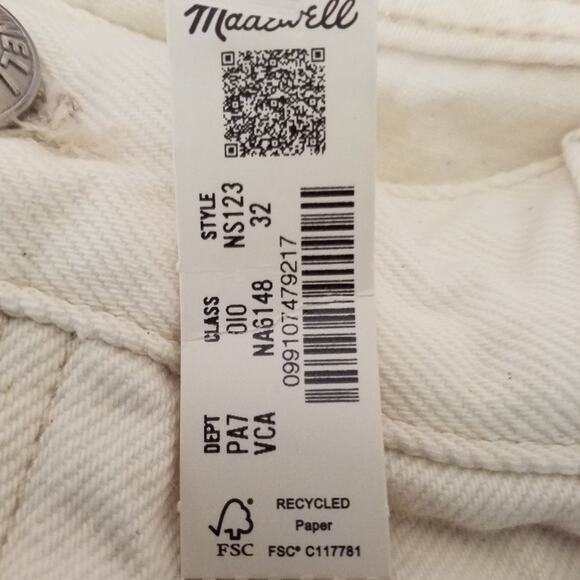 Madewell Darted Barrel-Leg Jeans Blue Sz 32 - Picture 7 of 10